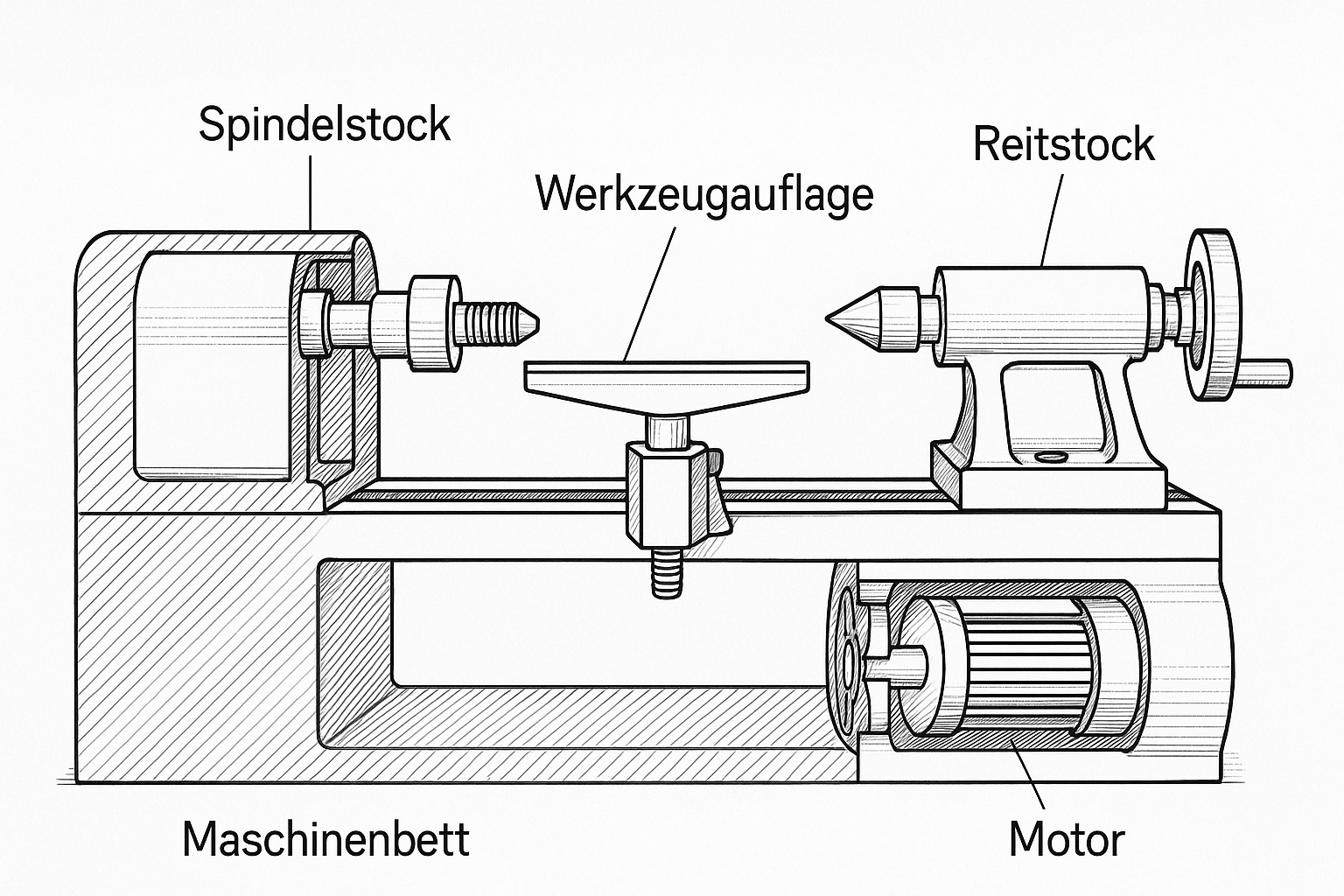 Startseite Technische Skizze Drechselbank - Startseite